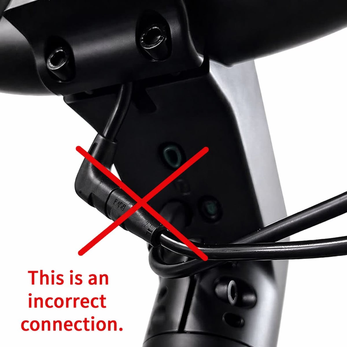 Incorrect wiring — button cable plugged into light port